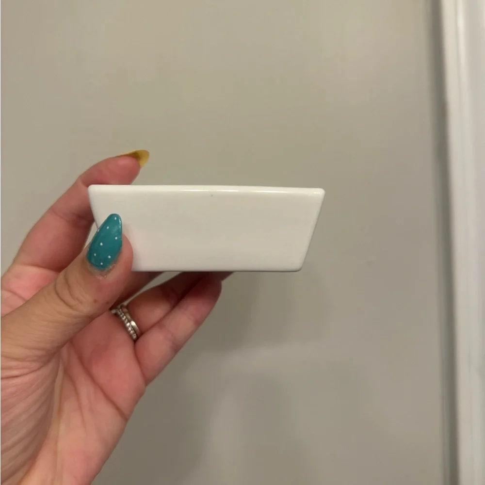 Amazon White Ceramic Mrs Jewelry Dish with Black Script